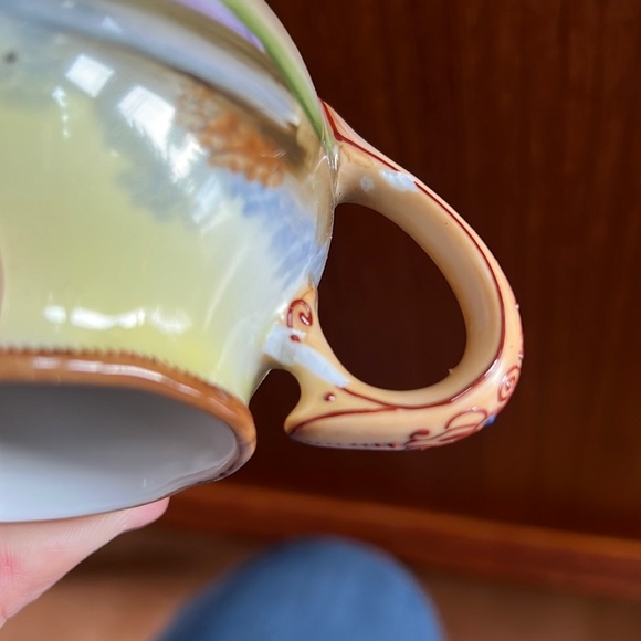 💯 Antique Nippon set sugar creamer under plates mustard or honey container - Picture 9 of 14